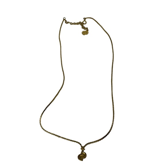 SOLD DIOR RARE VINTAGE GOLD RHINESTONE MINI CD LOGO CHARM ADJUSTABLE NECKLACE - Picture 10 of 15